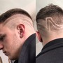 Haircut with beard trim and lineup