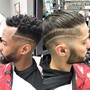 Haircut with beard trim and lineup