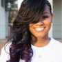 Shampoo and style on relaxed hair