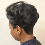 Blow dry style short hair