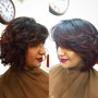 Wave nouveau or curls shoulder length hair