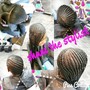 Feed inCornrows (larger braids)