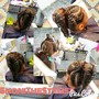 Butterfly designed cornrows w/ long braids