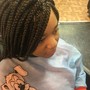 Rounded part Medium box braids