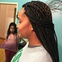 Small braids Cornrow ponytail