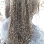 Braid down/shampoo, condition/blow dry