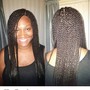 Crochet ponytail with braids