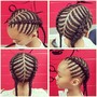 Cornrows w/extentions (med)