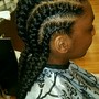 Touch up on single braids