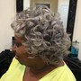 Relaxed hair - shampoo, blow dry; style