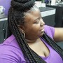 Jumbo Box Braids with bun