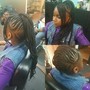 Cornrows natural hair with design