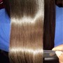 Deep Conditioning treatment added to a silk press