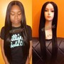 lace closure sew-in with a wash