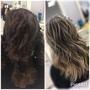 Partial highlights•toner•gloss