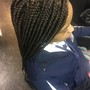 Rounded part Medium box braids