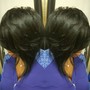 Natural hair sleek ponytail