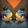 sleek ponytail/updo