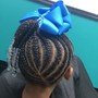 kids braid style with weave add in