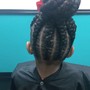 Small butterfly locs mid Back