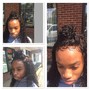 Half  ponytail/ half sew in