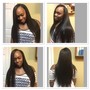 Half  sew in/ half braids