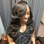 Blow Dry and Flat Iron on Relaxed Hair