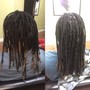 Mid back Dreadlocks wash, retwist , *simple style