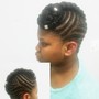 Men Braids on Tapered Cut