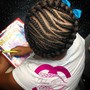 stitch braids w/ loose crochet in the back