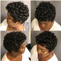 Relaxer retouch w/ color rinse