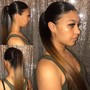 Sleek ponytail