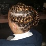 Goddess updo/ Oversized Cornrows