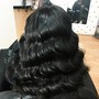 Wash + Silk Press +  Partial Microlinks Extensions