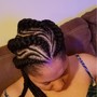 Front Cornrows/Back Crochet, Box or Weave