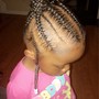 Feed in ponytail/Side braids Kids