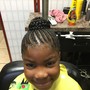 Kid braided style with hair added