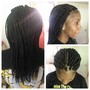 Small knotless Goddess Braids