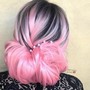 Fantasy hair color, Pink,Turquoise & lilac.