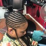 Ponytail (small feed in braids)