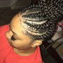 Feed in ponytail/Side braids Kids