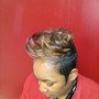 Microlinks Extensions, Bleach and Tone, Partial Foil Highlights, Women's Cut