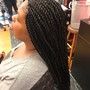 Small Waist length Knotless Braids