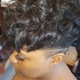 Short hair Silk Press and Curl