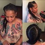 Goddess Braids (Over Braid) 4-8 braids