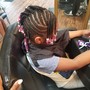 Retouch of box braids or twist