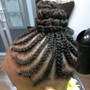 Natural Two Strand Twists Up Do