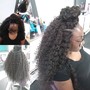 Sew in weave with leave out