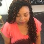 Rounded part Medium box braids