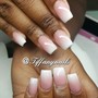 Pink and white ombre fullset